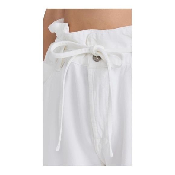 7 FOR ALL MANKIND PAPERBAG BALLOON WHITE JEANS NWOT - Picture 8 of 8